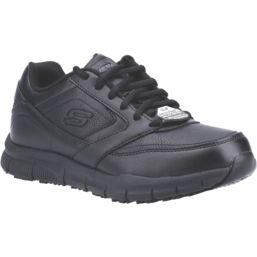Skechers black work shoes womens hotsell