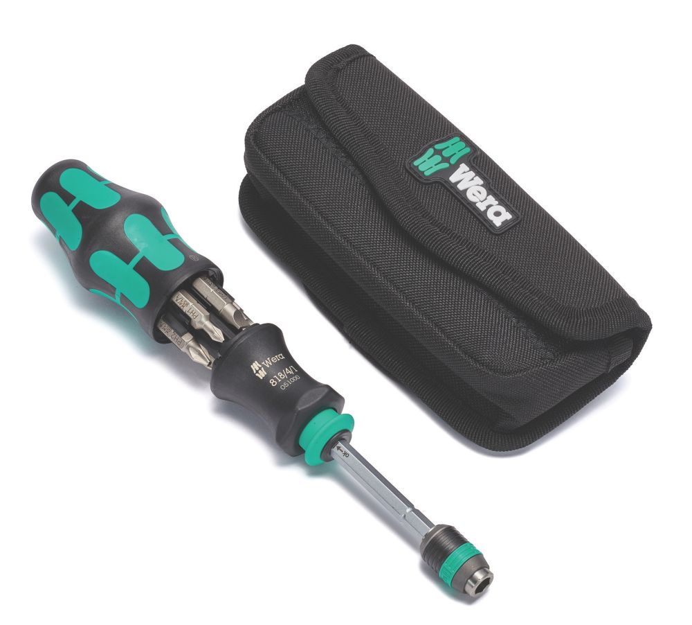 Wera Kraftform 25-Piece Screwdriver Set | 7-in-1 Multi-Tool With Bit Storage | Telescopic Bayonet Blade