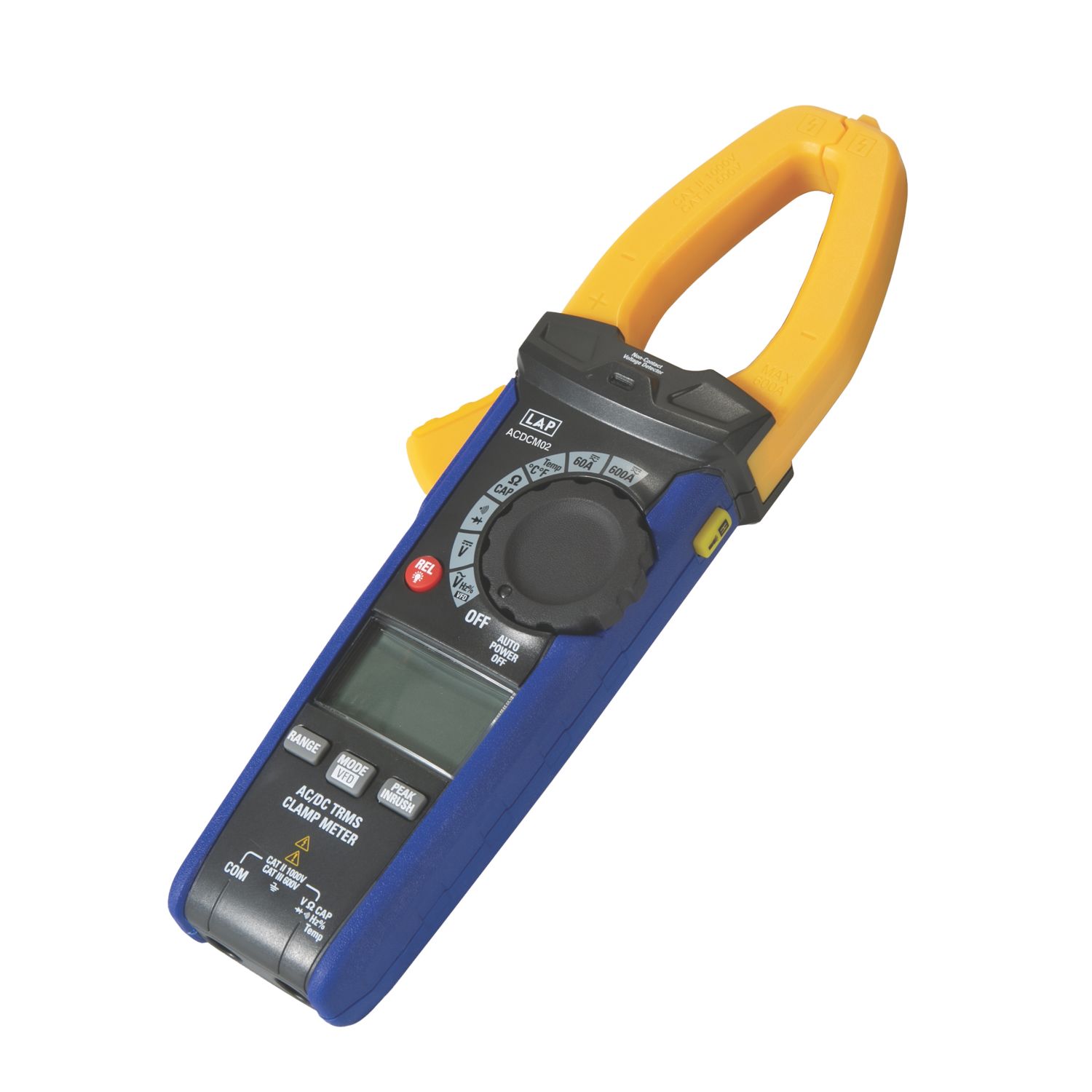 LAP AC/DC True RMS Digital Clamp Meter 600A (713YM)