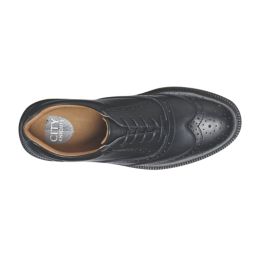 Steel toe cap brogues brown sale