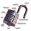 Squire  Water-Resistant Long Shackle Combination  Padlock Blue 50mm