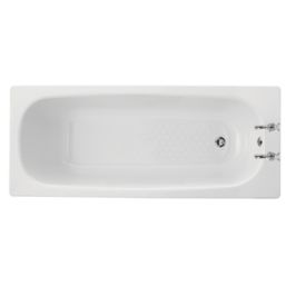 Grove  Single-Ended Bath Porcelain Enamelled Steel 2 Tap Holes 1700mm x 700mm
