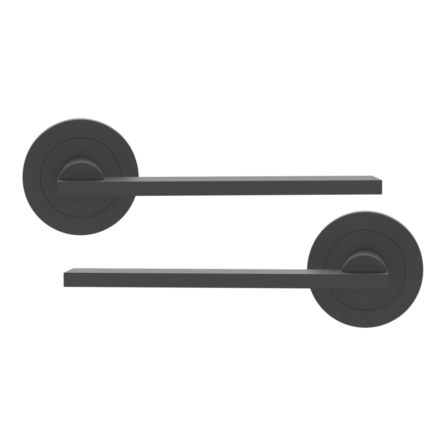 Cooke & Lewis Oanig Lever on Rose Door Handles Pair Matt Black (714CM)