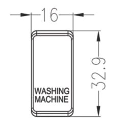 Knightsbridge 'WASHING MACHINE' Switch Cover Antique Brass