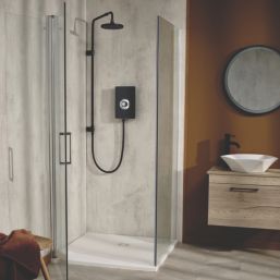 Triton Collections Black 9.5kW  Overhead Shower with UNIQ Kit