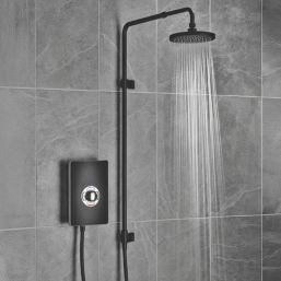 Triton Collections Black 9.5kW  Overhead Shower with UNIQ Kit