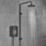 Triton Collections Black 9.5kW  Overhead Shower with UNIQ Kit