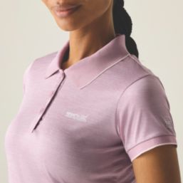 Regatta Remex II Womens Polo Shirt Powder Lilac Size 14