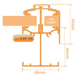 ALUKAP-SS White  Self-Support Gable Bar 4800mm x 60mm