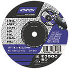Norton  Metal Cutting Disc 4 1/2" (115mm) x 1 x 22.23mm 5 Pack