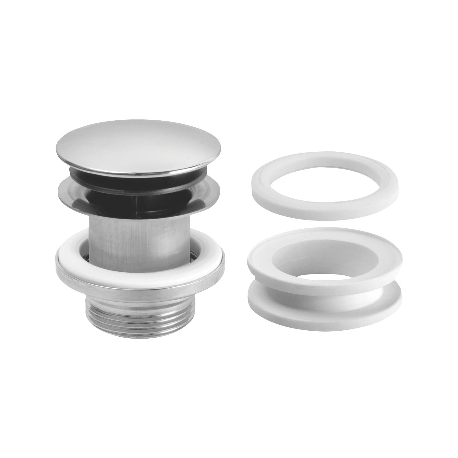 McAlpine Unslotted Pop Up Centre-Pin Basin Waste Chrome (714HR)