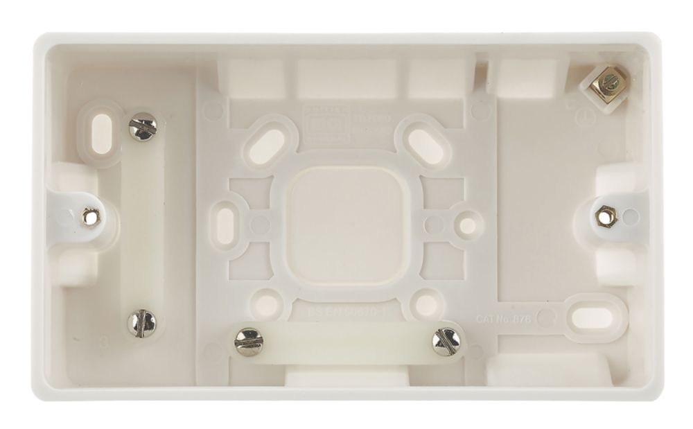 British General  2-Gang Surface Pattress  Box 47mm