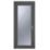 Crystal  Fully Glazed 1-Obscure Light Left-Handed Anthracite Grey uPVC Back Door 2090mm x 920mm