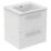 Ideal Standard i.life B Wall Hung Vanity Unit with Chrome Handles & Basin Matt White 600mm x 505mm x 630mm