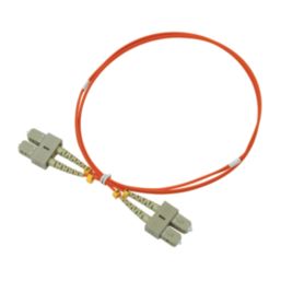 Labgear Duplex Multi Mode Orange SC- SC OM2 LSZH Fibre Optic Cable 1m