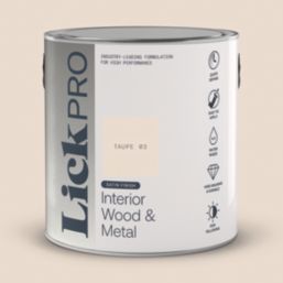 LickPro 2.5Ltr Taupe 03 Satin Water-Based Trim Paint