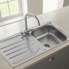 Refurb Franke  1 Bowl Stainless Steel Inset Sink & Mixer Tap 860mm x 500mm