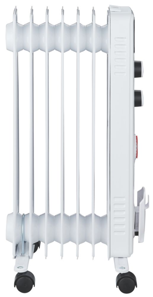 LH32N-0715T Freestanding 7-Fin Oil-Filled Radiator 1500W - Screwfix