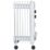 1500W Electric Portable Oil-Filled Radiator with Timer White/Black