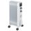 1500W Electric Portable Oil-Filled Radiator with Timer White/Black