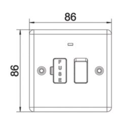 LAP  13A Switched Fused Spur with LED Antique Brass with Black Inserts