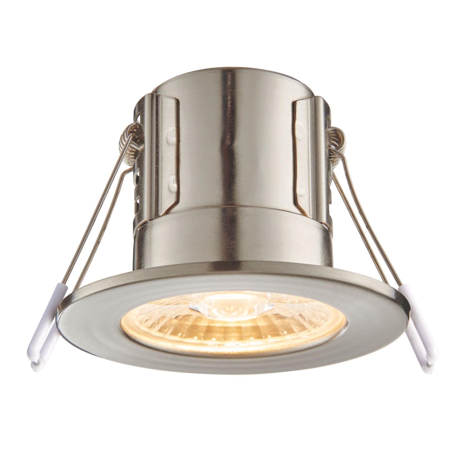 Saxby CosmosEco V3 Fixed Fire Rated LED Recessed Downlight Satin Nickel 6W 500lm (714RE)