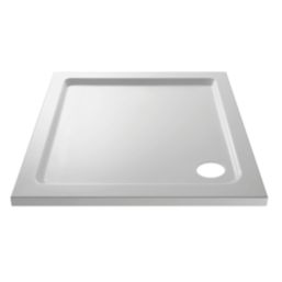 ETAL Pearlstone Matrix Square Shower Tray White 900mm x 900mm x 40mm