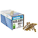Optimaxx  PZ Countersunk Wood Screws 6 x 180mm 50 Pack
