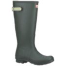 Hunter Original Tall Back Adjustable Size 5 Womens Green Non Safety Wellies