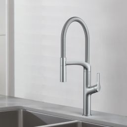 Swirl Boyne  Pull-Out Spray Mixer Kitchen Tap Stainless Steel-Effect