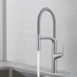 Swirl Boyne  Pull-Out Spray Mixer Kitchen Tap Stainless Steel-Effect