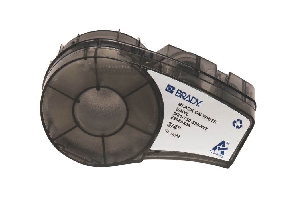 Brady 142797 Indoor Outdoor Vinyl Labels 19.05mm x 6.40m - Screwfix