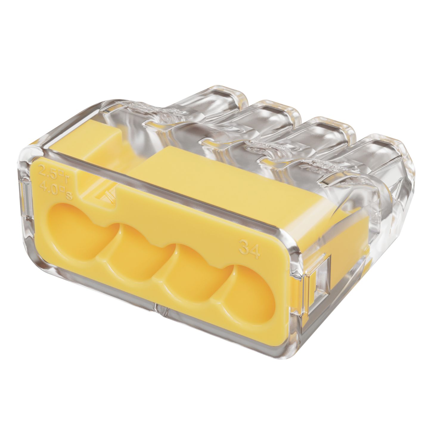Ideal 32A 4-Way Push-Wire Connectors 100 Pack (71502)