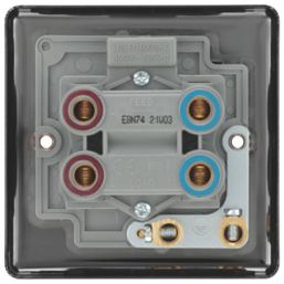 LAP  45A 1-Gang DP Cooker Switch Black Nickel with LED