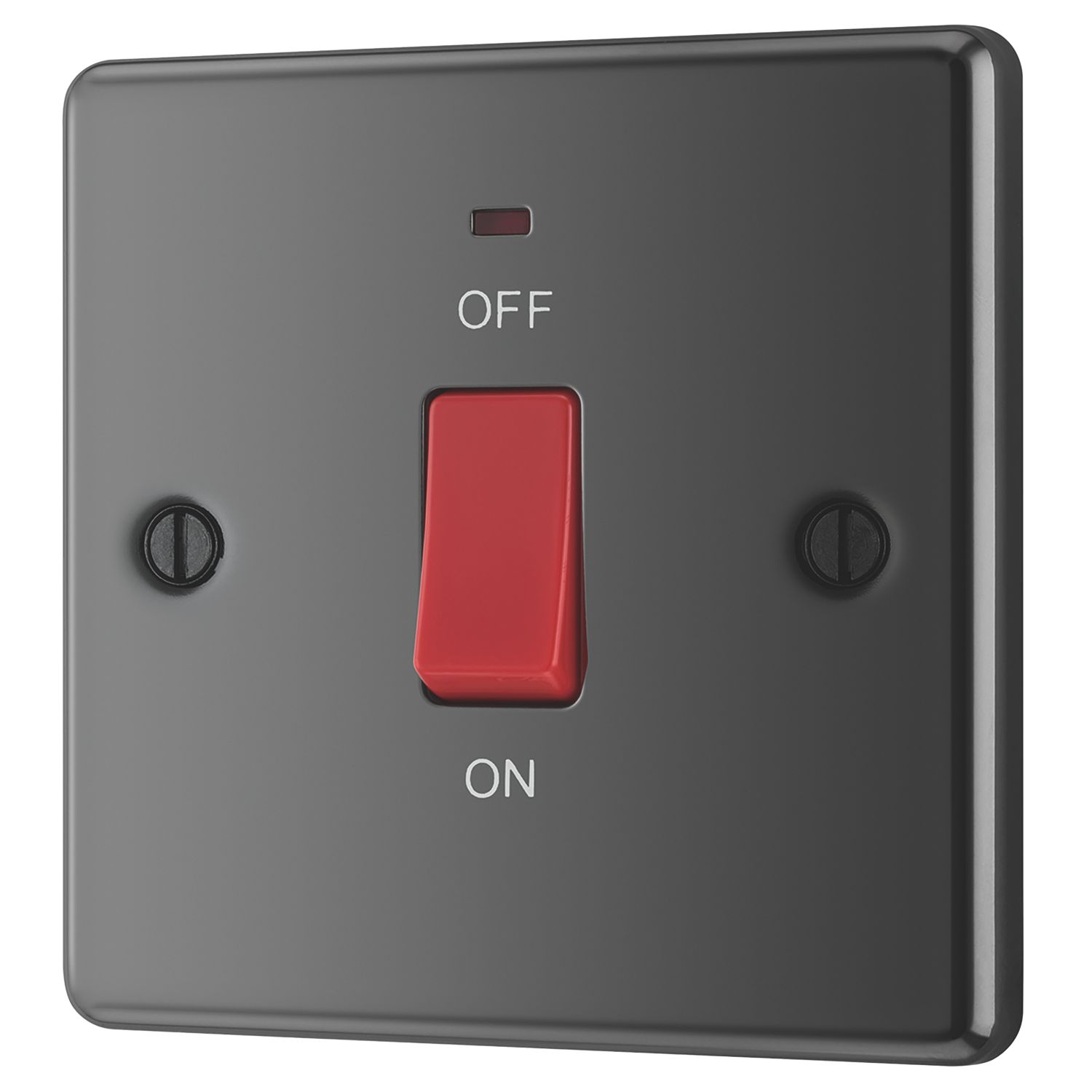 LAP 45A 1-Gang DP Cooker Switch Black Nickel with LED (7151P)