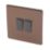 Varilight  10AX 2-Gang 2-Way Light Switch  Brushed Bronze