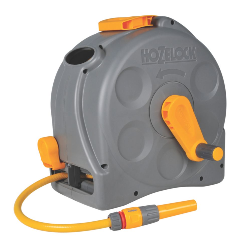 Hozelock 2-in-1 Compact Reel with Hose 12mm x 25m - Screwfix