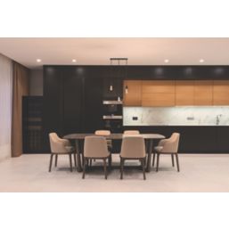 Knightsbridge  Contemporary Style 3-Light Bar Pendant Matt Black