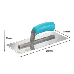 OX Trade 8mm Notch Trowel 11" x 4 1/2"