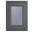 Crystal  Top Opening Obscure Double-Glazed Casement Anthracite on White uPVC Window 440mm x 610mm