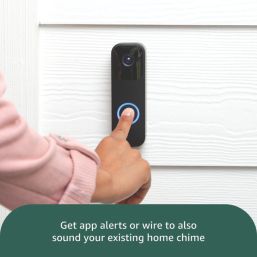 Blink Smart Video Wireless Doorbell with Sync Module 2 Black