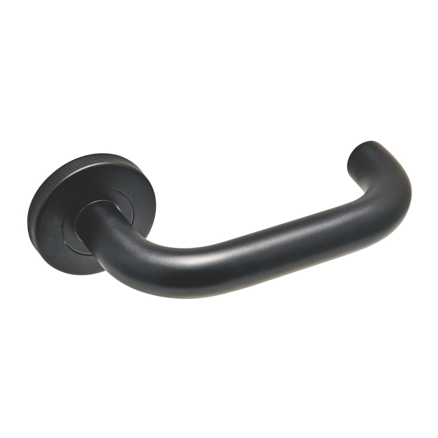 Eclipse Precision Safety Fire Rated Lever on Rose Door Handle Pair Matt Black (715KW)