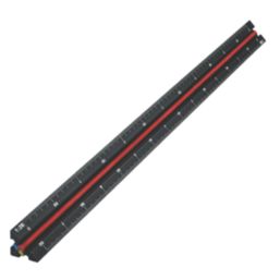 Faithfull Tri-Scale Engineer Aluminium Ruler 11 3/4" (300mm)