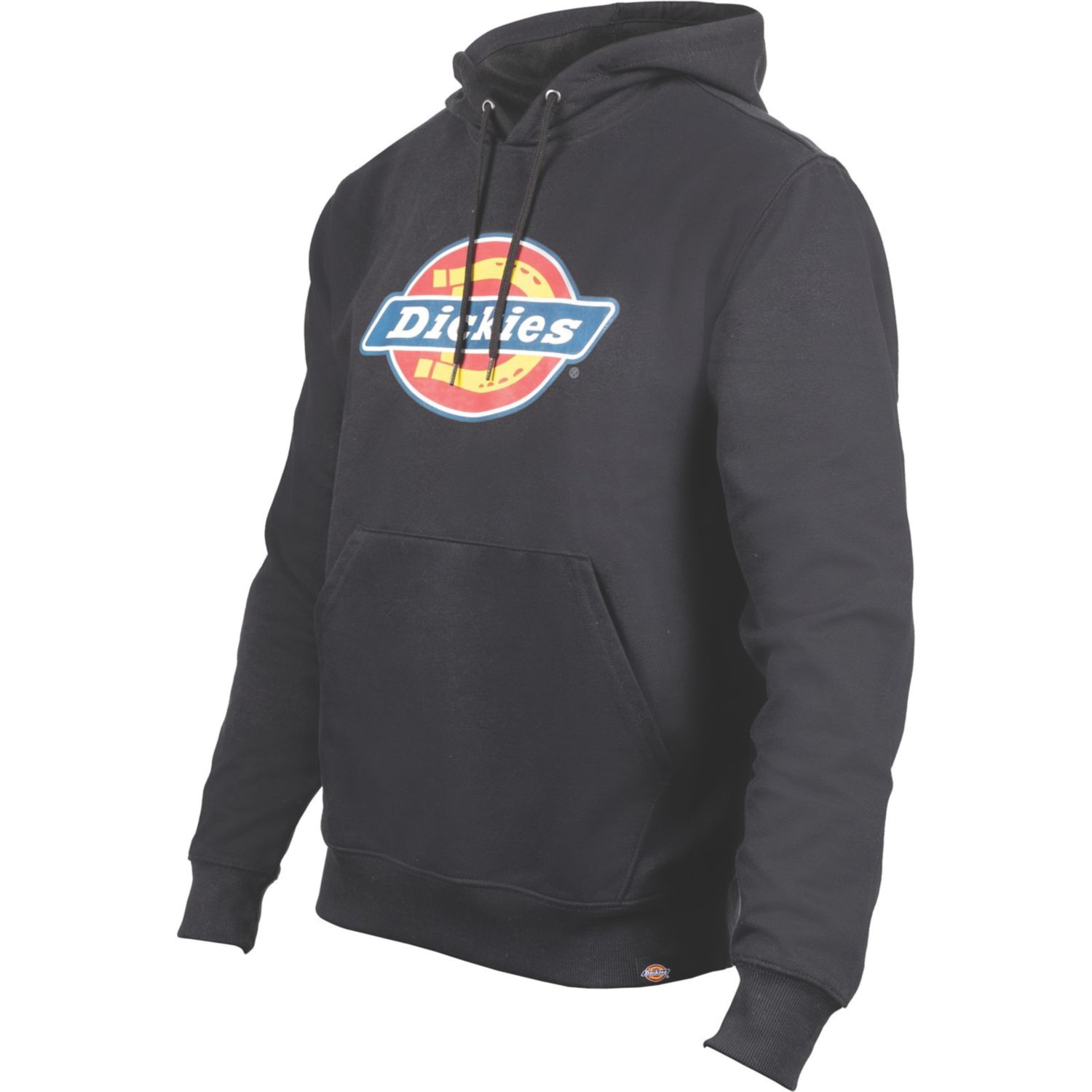 Dickies Logo Fleece Hoodie Black Large 39-41" Chest (715RP)