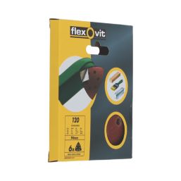 Flexovit Delta A203F 120 Grit 6-Hole Punched Multi-Material Sanding Triangles 95mm x 95mm 6 Pack