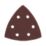 Flexovit Delta A203F 120 Grit 6-Hole Punched Multi-Material Sanding Triangles 95mm x 95mm 6 Pack
