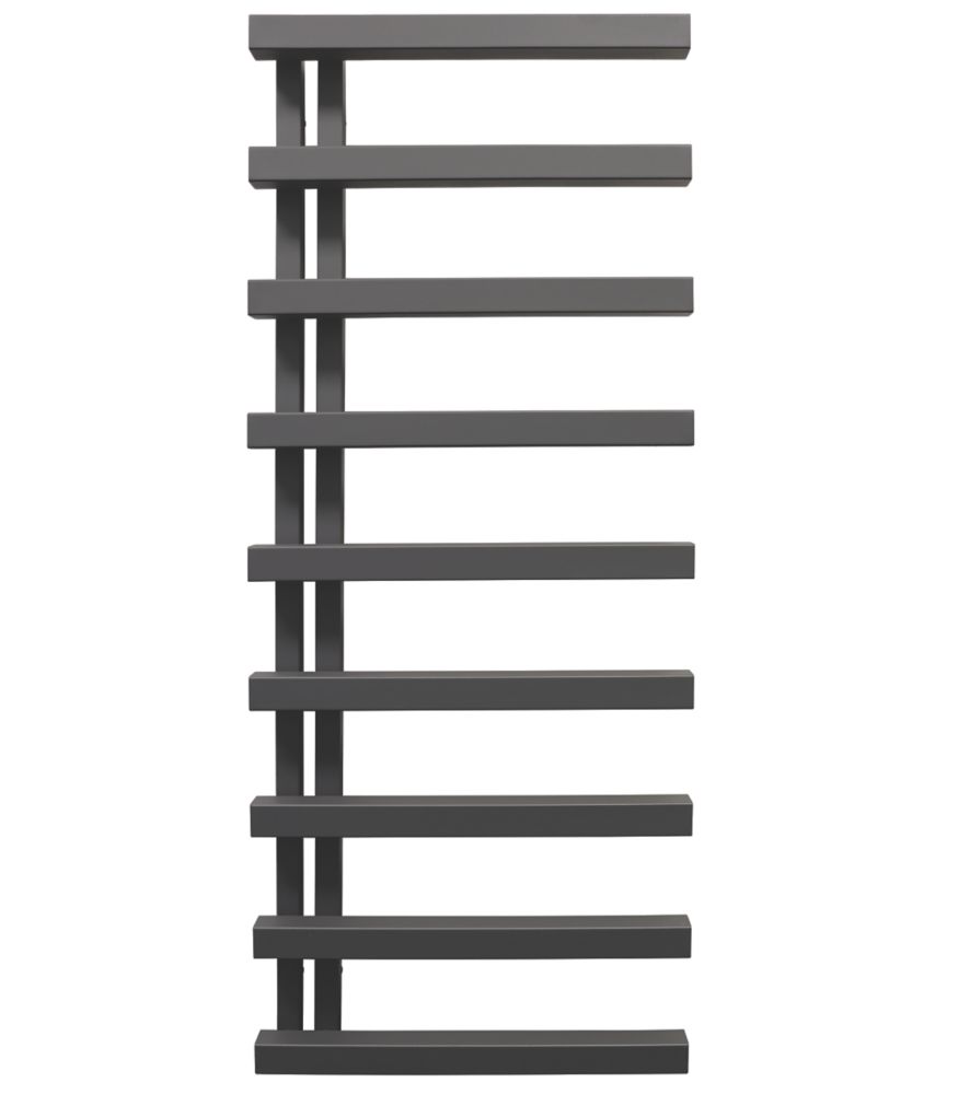 Towelrads 1245mm x 500mm 1873BTU Anthracite Flat Designer Towel