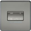 Knightsbridge  10AX 1-Gang TP Fan Isolator Switch Black Nickel