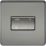 Knightsbridge  10AX 1-Gang TP Fan Isolator Switch Black Nickel