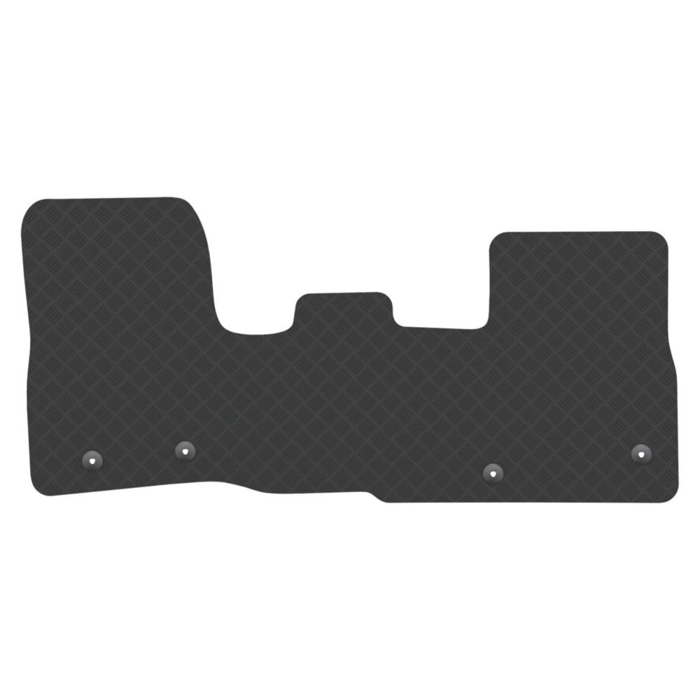 UK Custom Covers Front Rubber Floor Mats For Ford Transit Custom (Manual) 2018-2023 - Black, Heavy Duty, RHD